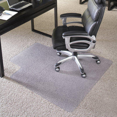 Lemanski 36" x 48" Big & Tall 400 lb. Capacity Carpet Chair Mat with Lip
