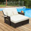 Sequim Straight Patio Daybed with Cushions-16499300