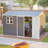 10'X8' Oversized Steel Storage Shed With Window, Lockable Doors & Sloped Roof, Heavy Duty Outdoor Tool Shed For Garden, Patio, Backyard, Lawn