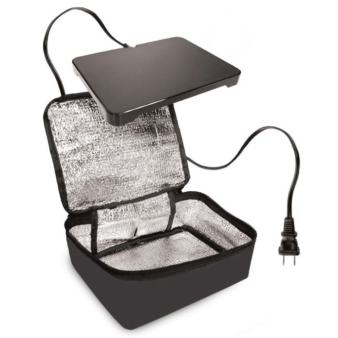 HotLogic Mini Black Insulated Portable Electric Lunch Tote