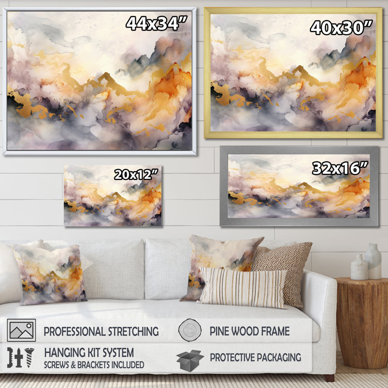 Nature's Nordic Beauty I - salon d'art mural scandinave, H 34 po x l 44 po x P 1,5 po, Cadre doré à une seule photo