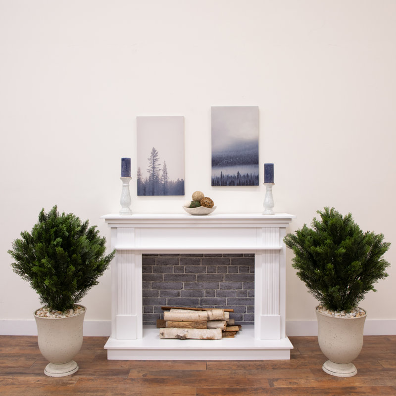 2ft. Artificial Cedar Tree UV Resistant (Indoor/Outdoor) - Set of 2, 36" H x 25" W x 25" D