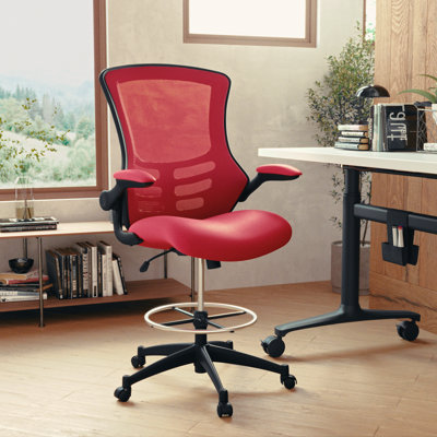 Chaise de dessinateur en polyester / mélange de polyester H 50,75 po x l 24,5 po x P 25,5 po