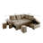 94.88’’ Upholstered Sectional Pull-Out Sofa With Storage Ottoman-90150834