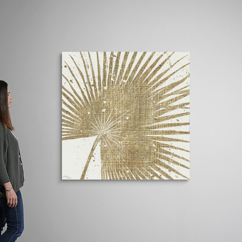 Toile dorée II, art mural, Toile tendue, H 48 po x l 48 po