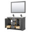 Meuble-lavabo double autoportant 48 po avec plateau en quartz et miroir Avery-98211100-98211102-98211105
