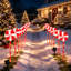 Guirlandes lumineuses solaires, décorations de Noël extérieures pour jardin, allée, terrasse