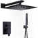 10" Square Shower Head Pressure Balanced Shower Faucet System With Handheld Spray
