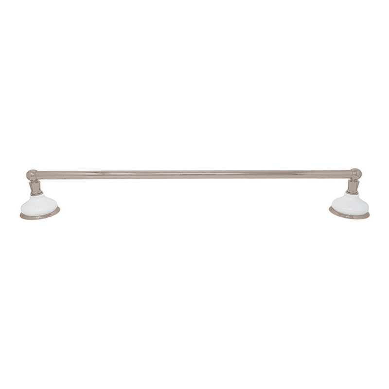 Porte-serviettes mural en porcelaine de style rétro en laiton massif et supports par Strom Living, Laiton ultra enduit