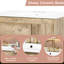 Armoire de rangement pour salle de bain Wojcik avec lavabo en céramique de 30 po, séparateurs de tiroirs, armoire, tablette ouverte, structure en bois massif, pieds en métal, comptoir de meuble-lavabo moderne Easy Sink, grande capacité de tiroir, porte, grain de bois