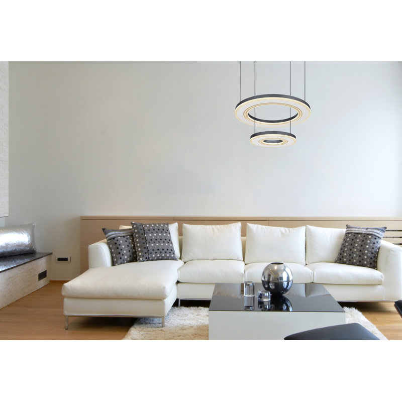 Rockfield 1 - Light Black LED Geometric Pendant