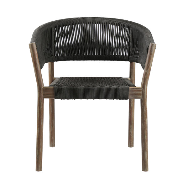 Joss & Main Izola Stacking Patio Dining Chair in Eucalyptus Wood with ...