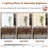 Large Vanity Table Set with Lighted Mirror & Charging Station Christmas Gifts-80827951