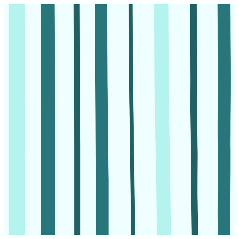 Tapis de bain à rayures verticales bleu vert, L 34 po x L 21 po