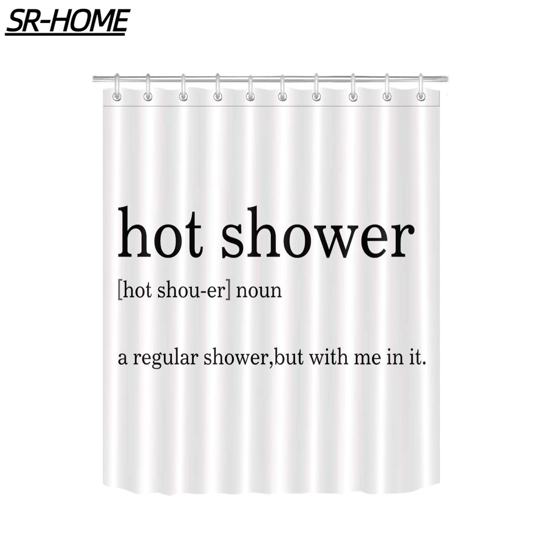 SRHOME Hot Shower Curtain Definition Personality Custom Concise Black
