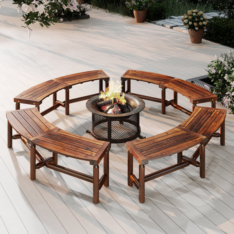 Solid Wood Outdoor Bench