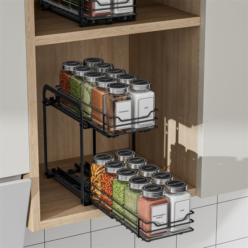 Stainless Steel Spice Rack, 23cm H x 15cm W x 27cm D