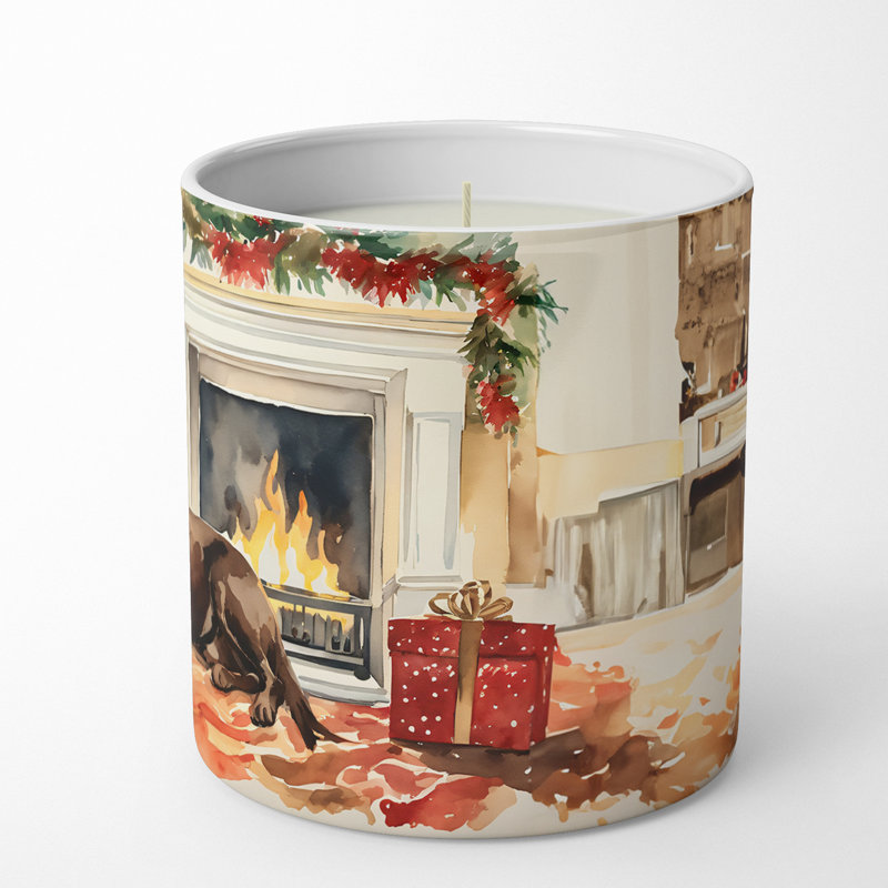 Christmas Tree Scented Tumbler Candle with Ceramic Holder