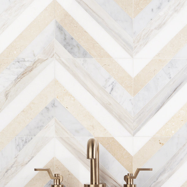 Chelsea 8" x 8" Marble Mosaic Tile