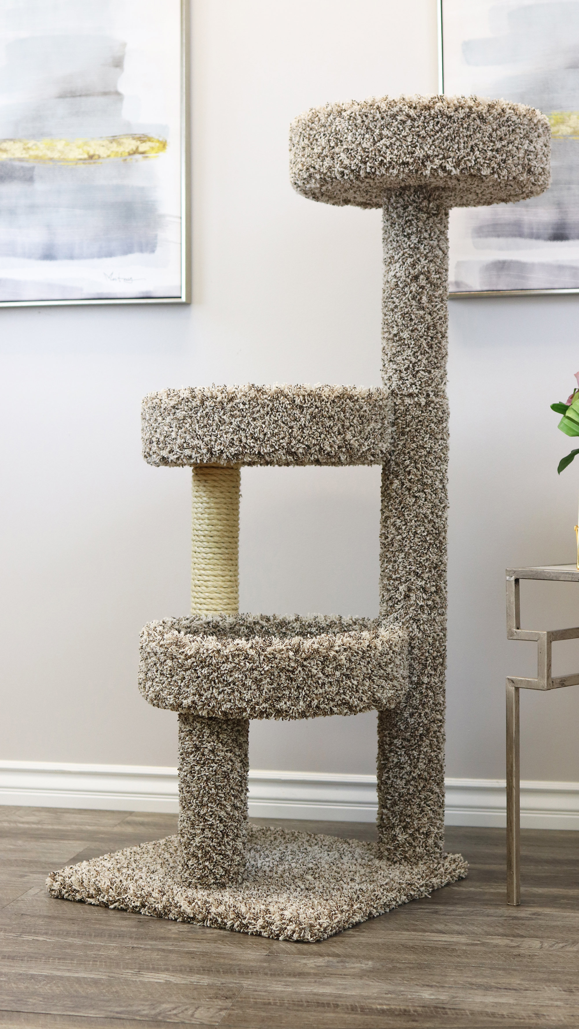 New Cat Condos 50" Carpeted Cat Tree & Reviews | Wayfair