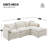 Modular Sectional Sofa With Movable Ottoman-229194960