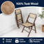 Chaises pliantes sans accoudoirs en teck Theo Mid-Century-96370800