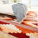 Orange Red Aztec Power Loom Area Rug