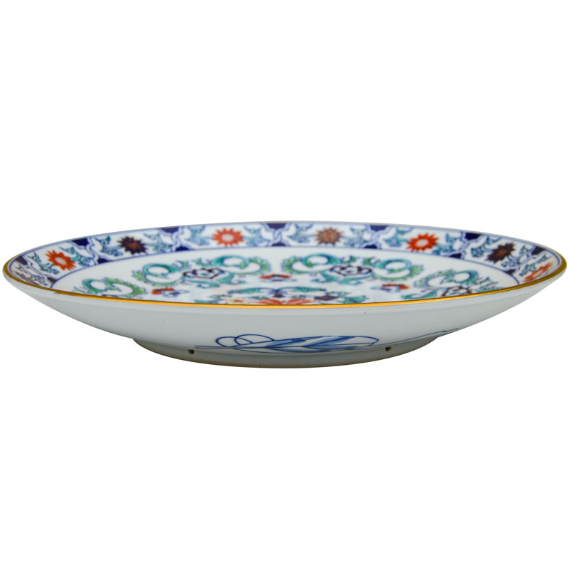 Assiette décorative en porcelaine faite à la main