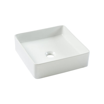 AGUA CANADA Fiona 14.25'' Ceramic Square Bathroom Sink