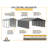 Arrow 15 x 10 ft Charcoal Carport with 2-sided Enclosure-100015468
