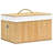 vidaXL Storage Box Bamboo, Fabric Medium Collapsible-1334376495
