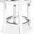 30" Bar Stool, White With Black Leather, Hardwood Base, 360 Swivel Chair Stool In Finish, Bonded Leather Seat Black, Strong Build-1099303980-1099303978