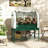 Elevated Raised Garden Bed Planter Box with Roll-Up Greenhouse Cover, Built-In Mesh Shelf, and Rust-Resistant Galvanized Frame for Effortless Outdoor Gardening.-806688069
