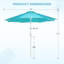 Parasol d'extérieur 9 pi 9 pi-945451383