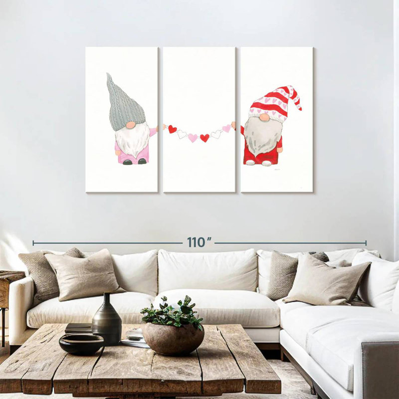 Gnomes amoureux I, H 48 po x l 74 po