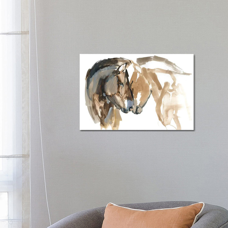 Nose To Nose (Przewalski) by Mark Adlington - Wrapped Canvas Gallery-Wrapped Canvas Giclée