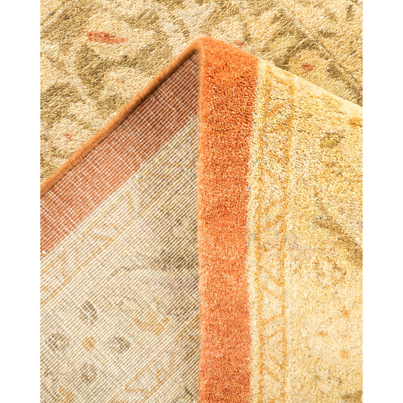 Tapis unique en laine noué à la main 9 pi 3 po x 12 pi 3 po Rickie