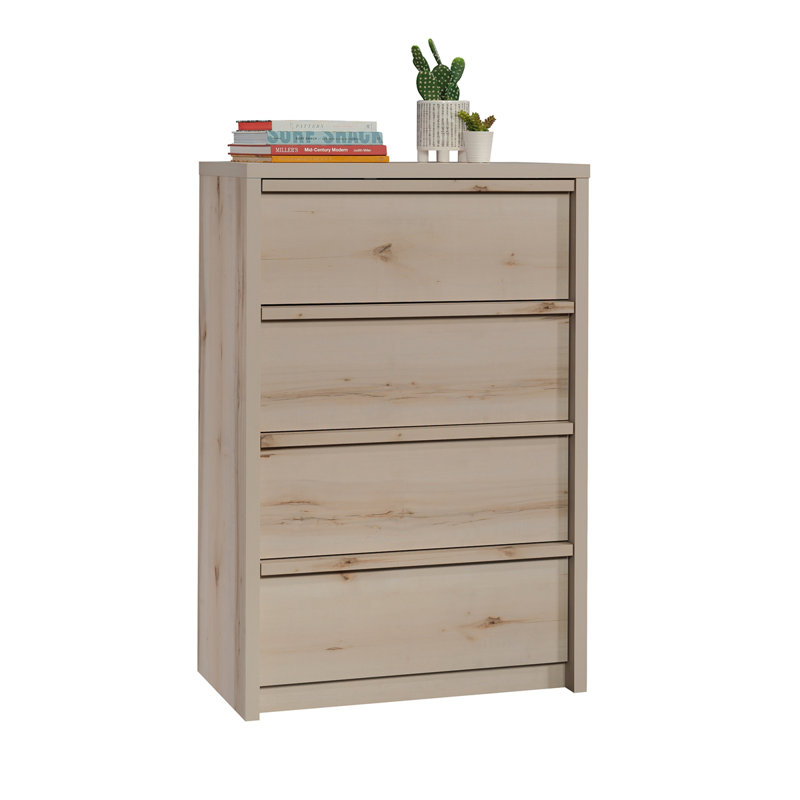 Commode 4 tiroirs, finition brune