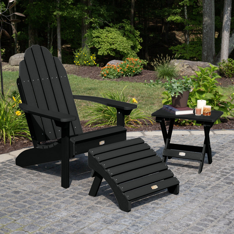 Chaise Essential Adirondack avec repose-pieds et table d'appoint pliables Essential, Abysse