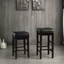 De 2 tabourets de hauteur pub de 29 po, structure en bois, revêtement en similicuir noir, tabourets transitionnels de 29 po 2, siège, construction, salle à manger-1982656058-1982656060