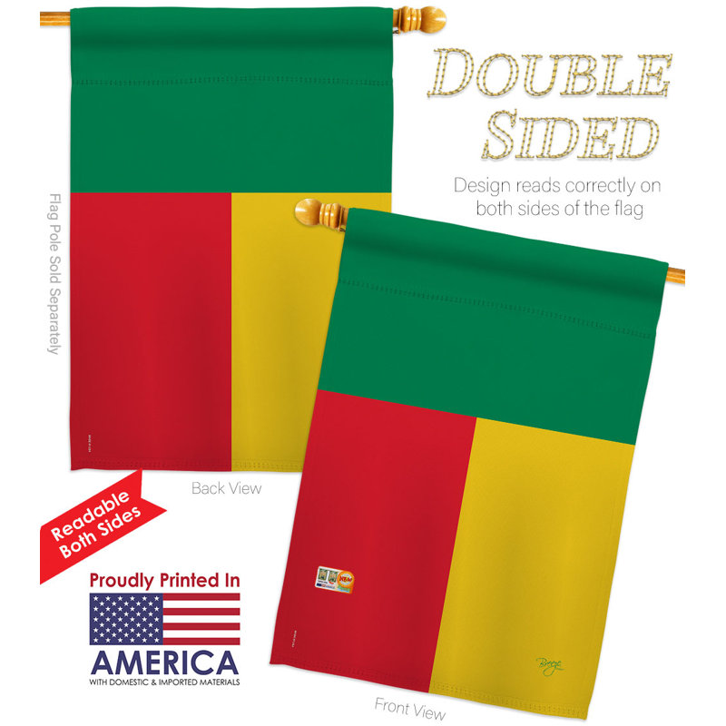 Double Sided 40'' H x 28'' W Polyester House Flag