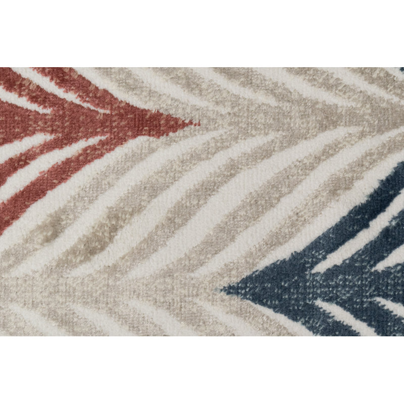 Tapis ivoire / gris / bleu Pridbjorn, Rectangle 7 pi 10 po x 10 pi