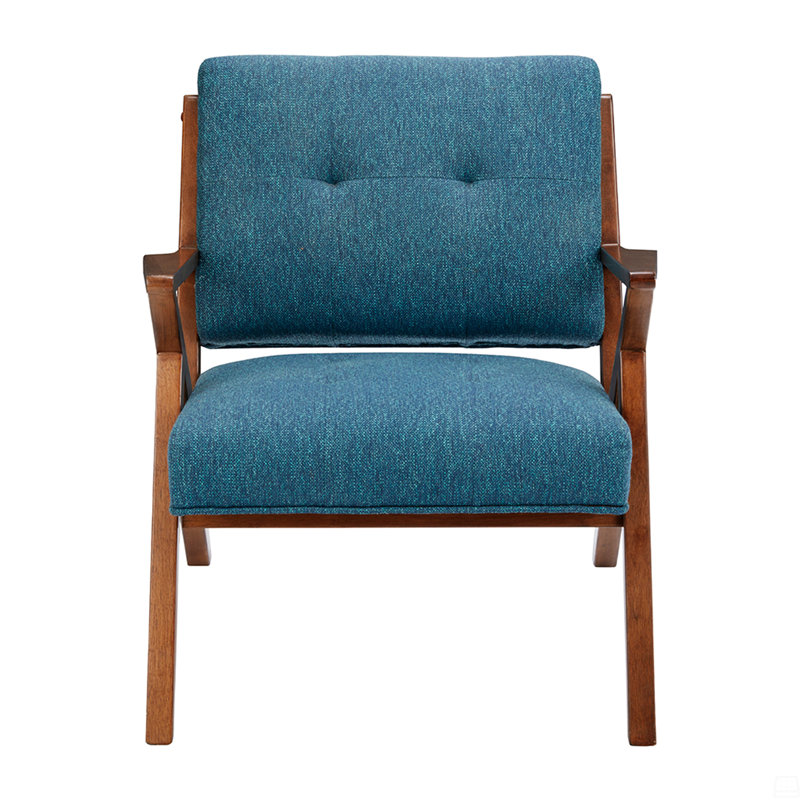 Lounge, Dark Brown Wood, Blue