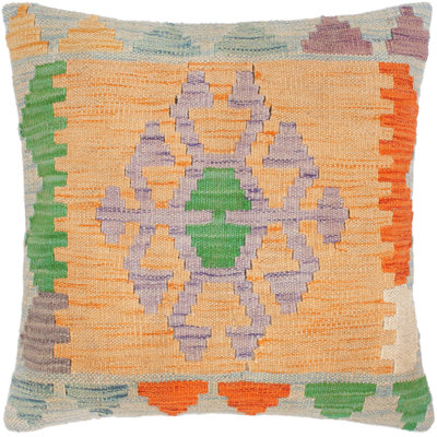 Hand-Woven Square Wool Pillow Cover & Insert