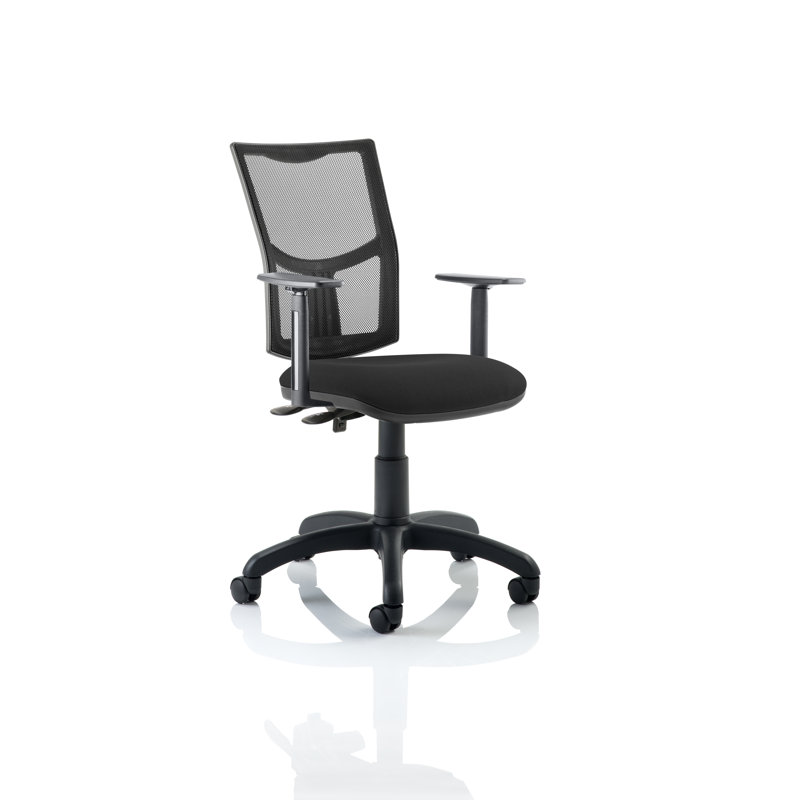 Eclipse Office Chair, Black, With Height Arm