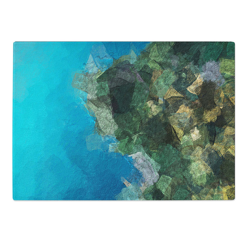 Glass Forest by The Lake in Abstract Chopping Board, 28.5 cm W x 20 cm L