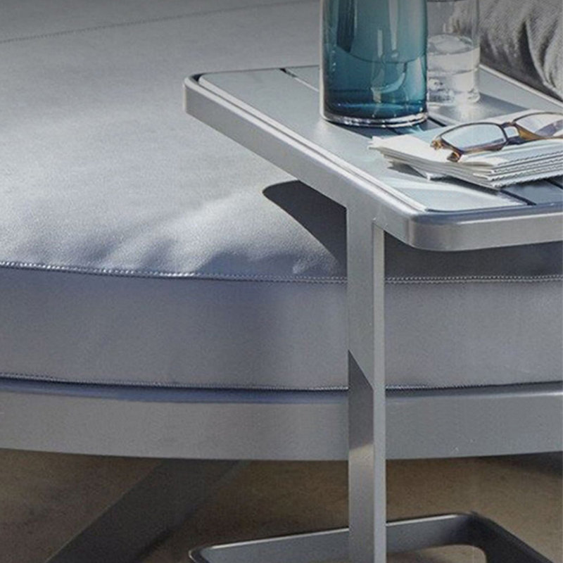 Table d'appoint en fritté pour patio, Gris