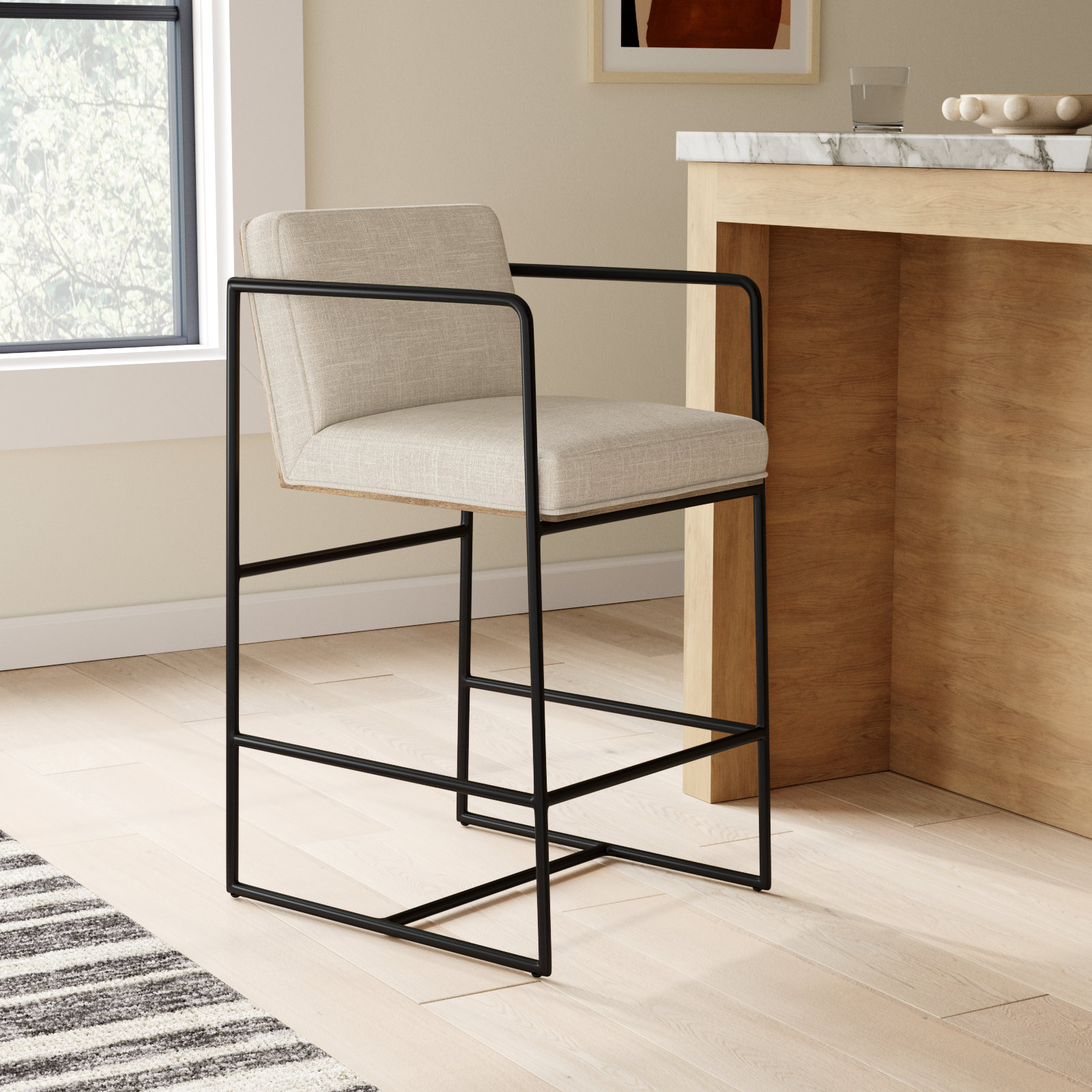 Sidney Bar and Counter Stool, Counter Stool (26” Seat Height)