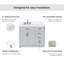 Meuble-lavabo simple en bois massif 42 po Tidworth avec plateau en quartz Carrara de 1,5 po-626085667-668100339-668100340