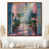 Toile avec cadre flottant brun